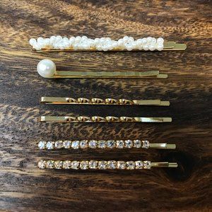 Mixed Faux Pearl/Rhinestone Bobby Pin Set 1